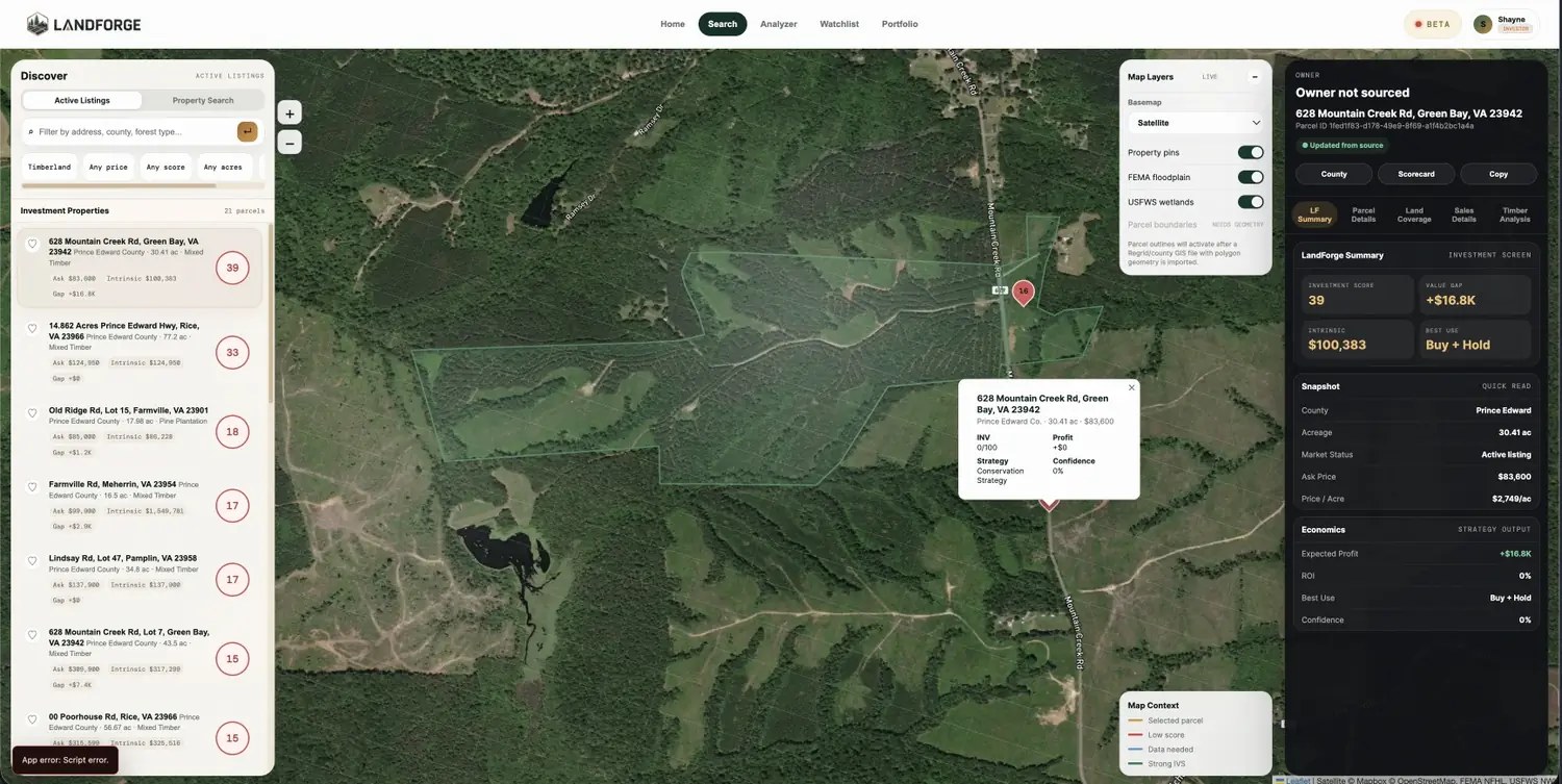 Satellite parcel scan